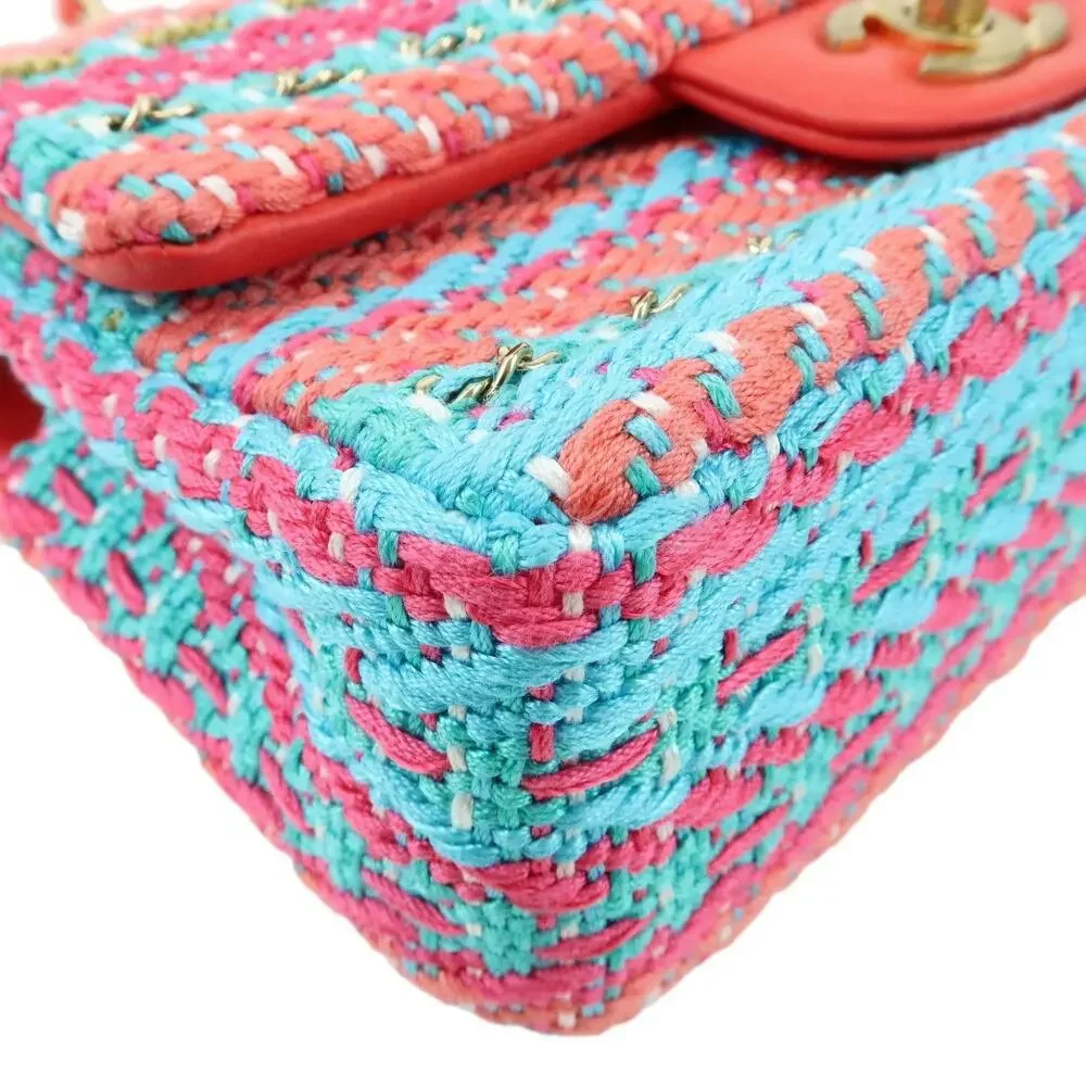 Chanel Mini Tweed Classic Flap Bag 20 Multicolor